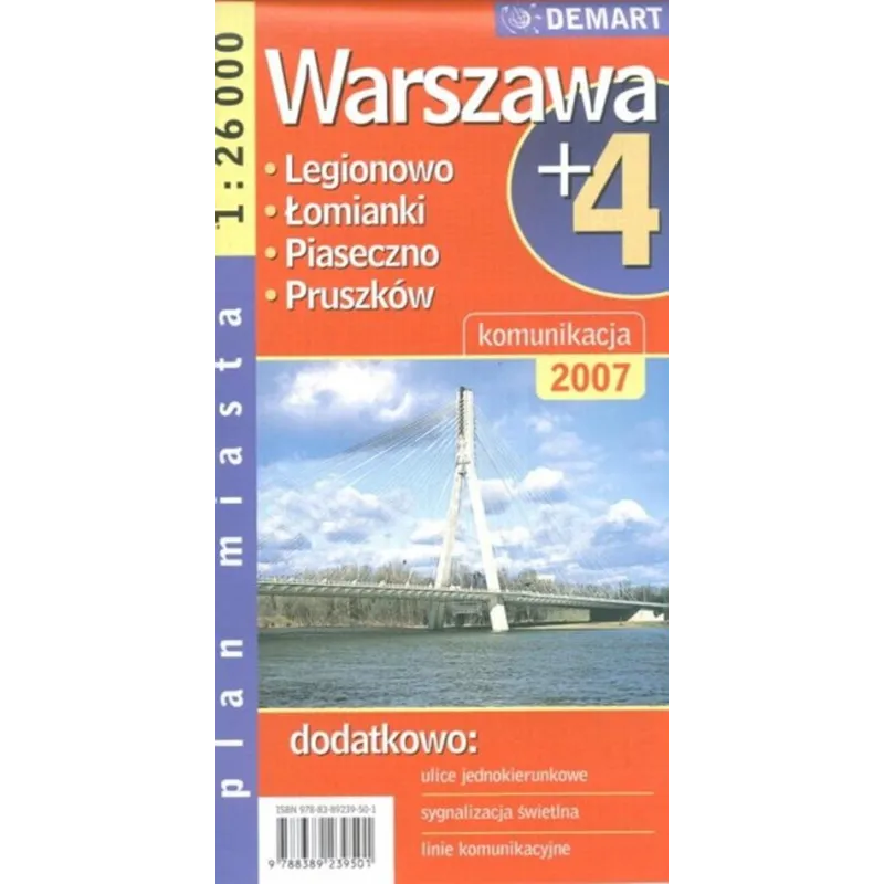 WARSZAWA +4 PLAN MIASTA 1:27 500