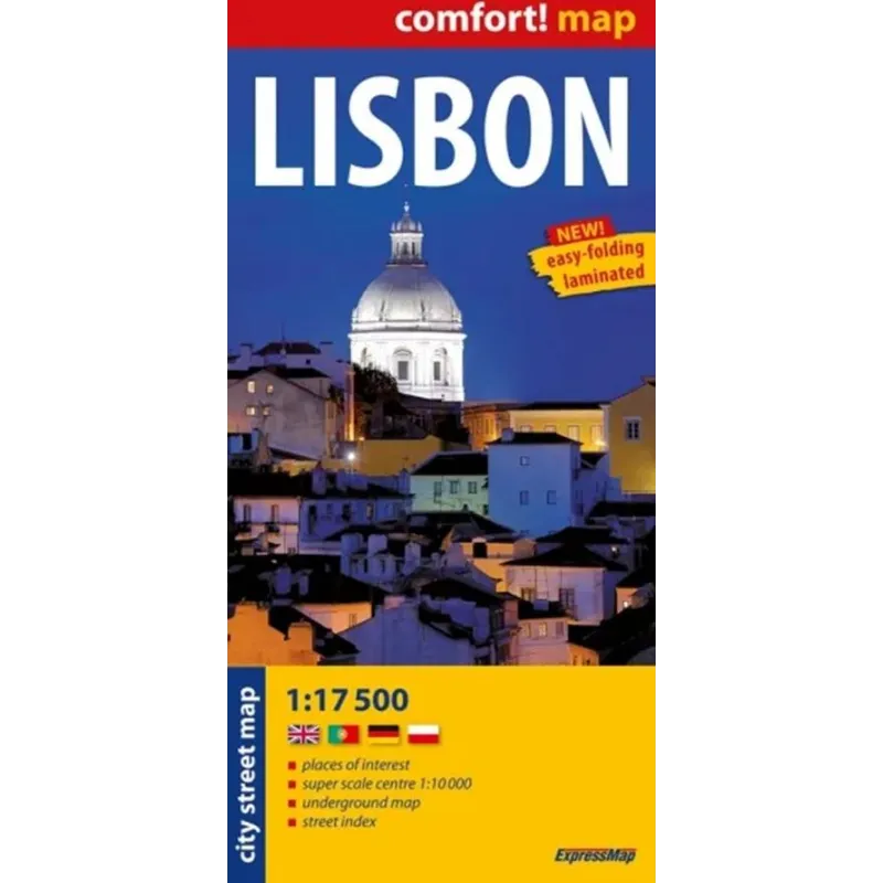 Lisbon plan miasta 1:17 500 laminat. MIDI