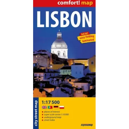 Lisbon plan miasta 1:17 500 laminat. MIDI