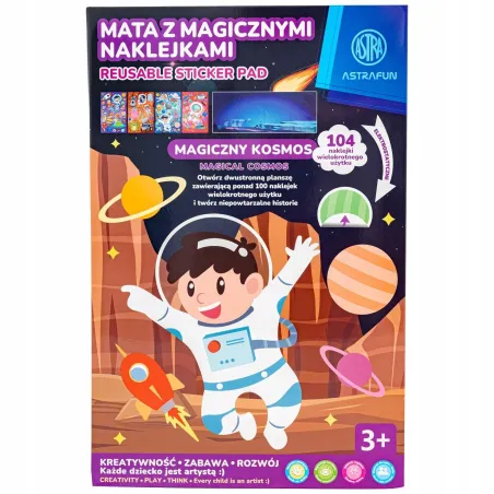 MATA Z MAGICZNYMI NAKLEJKAMI ASTRONAUTA ASTRA 3+