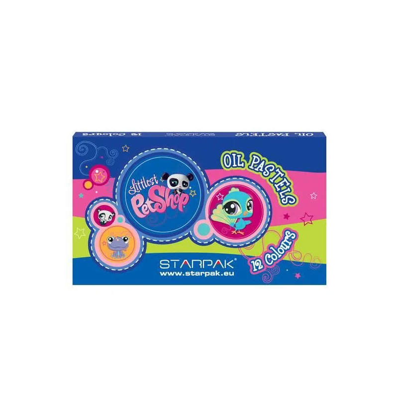 PASTELE OLEJNE 12 KOLORÓW  LITTLEST PET SHOP