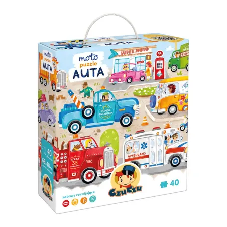 MOTO PUZZLE AUTA 40 ELEMENTÓW CZUCZU 3+