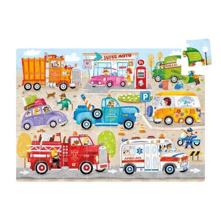 Moto Puzzle Auta 40 Elementów Czuczu 3+