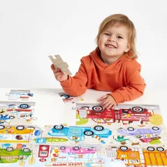 MOTO PUZZLE AUTA 40 ELEMENTÓW CZUCZU 3+