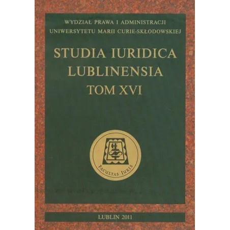 Studia Iuridica Lublinensia Xvi Studia Iuridica Lublinensia Xvi