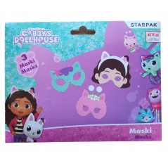 MASKI FILCOWE 3 SZT. KOCI DOMEK GABI 3+