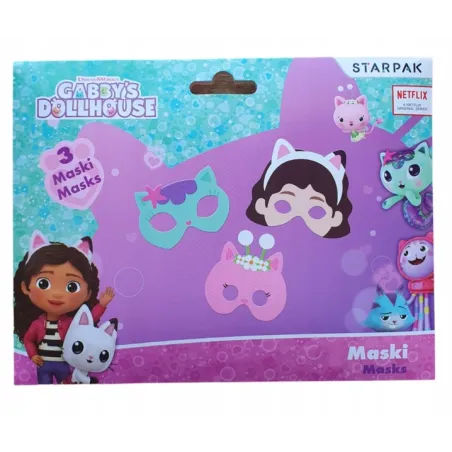 MASKI FILCOWE 3 SZT. KOCI DOMEK GABI 3+