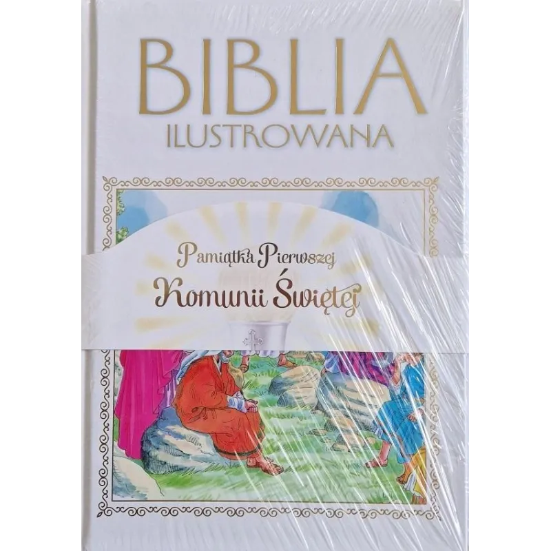 PAMIĄTKA PIERWSZEJ KOMUNII ŚWIĘTEJ + BIBLIA ILUSTROWANA. PAKIET