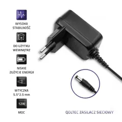 Qoltec Zasilacz Wtyczkowy Sieciowy 9W 9V 1A Wtyk 5.5/2.1 Mm