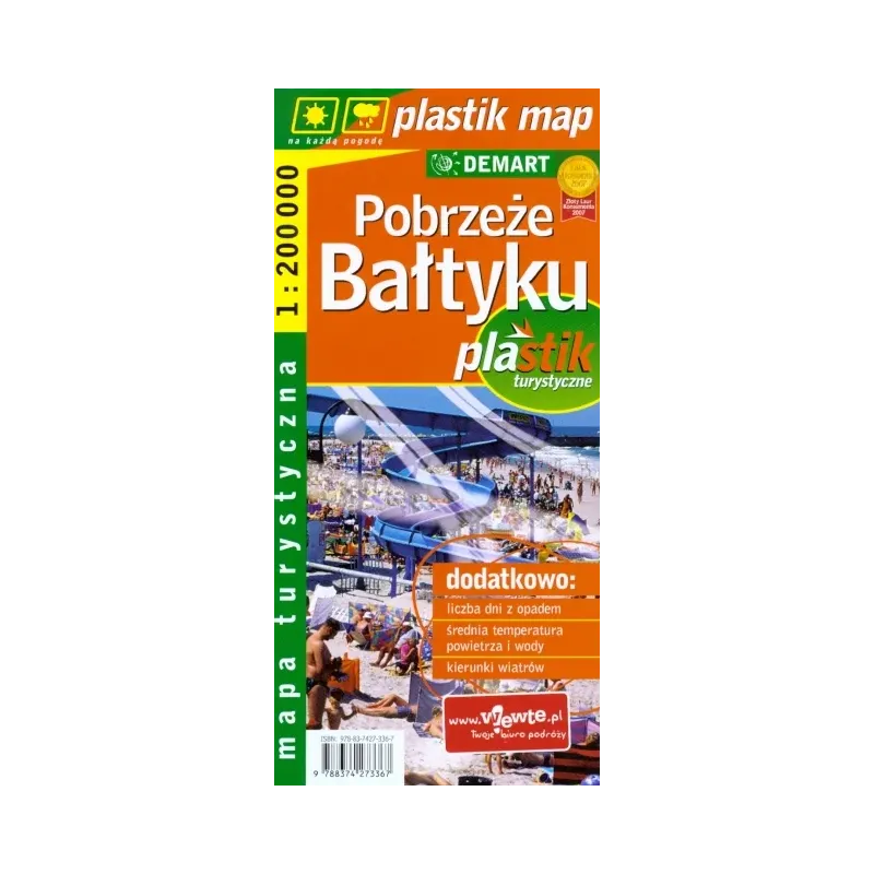 POBRZEŻE BAŁTYKU LAMINOWANA MAPA TURYSTYCZNA 1:200 000