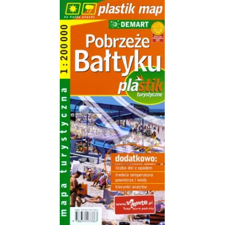 Pobrzeże Bałtyku Laminowana Mapa Turystyczna 1:200 000