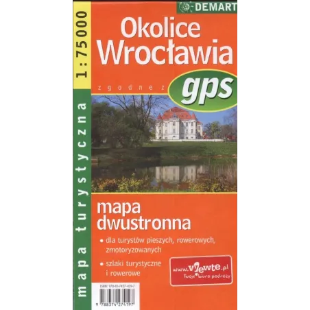 OKOLICE WROCŁAWIA MAPA TURYSTYCZNA 1:75 000