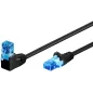 Kabel Sieciowy Patchcord Cat 6A Rj45 90°/Rj45 3M Czarny U/Utp Goobay