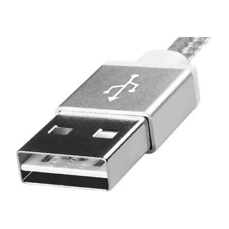 Adata Kabel Usb-A Micro Usb 1M Srebrny Amucal-100Cmk-Csv