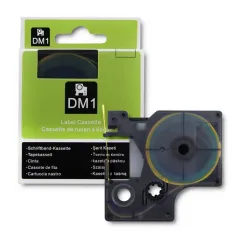 RURKA TERMOKURCZLIWA DO DRUKAREK DYMO D1/DM1 RS5Y 5MM X 2,5M ŻÓŁTA CZARNY NADRUK QOLTEC