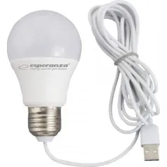PRZENOŚNA ŻARÓWKA LED ESPERANZA USB 5W 460LM CIEPŁA BARWA 2,5M KABEL