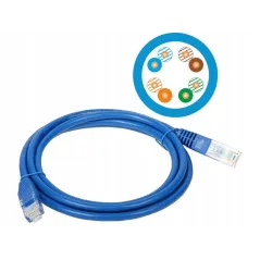 ALANTEC PATCH-CORD U/UTP KAT.5E 3M NIEBIESKI PVC KABEL SIECIOWY