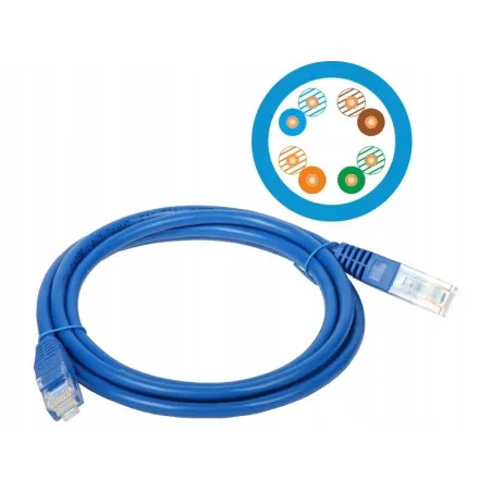 ALANTEC PATCH-CORD U/UTP KAT.5E 3M NIEBIESKI PVC KABEL SIECIOWY
