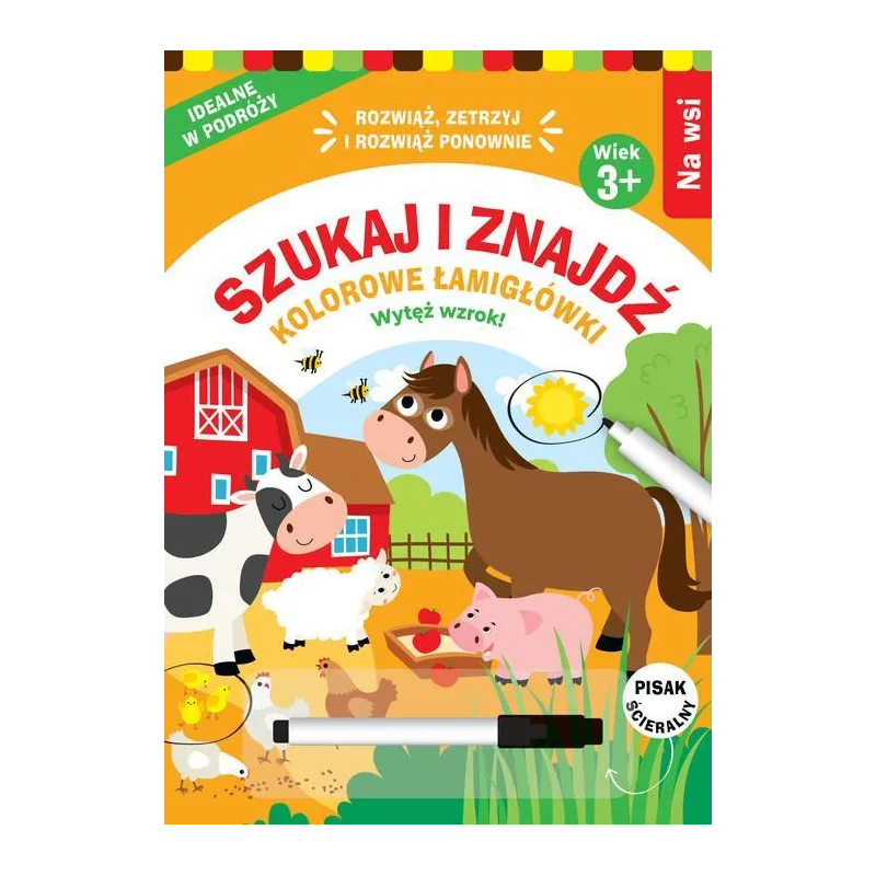 NA WSI. SZUKAJ I ZNAJDŹ. KOLOROWE ŁAMIGŁÓWKI 3+ II GATUNEK
