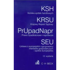KODEKS SPÓŁEK HANDLOWYCH, KRAJOWY REJESTR SĄDOWY, PRAWO UPADŁOŚCIOWE I NAPRAWCZE, SUE - C.H. Beck