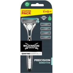 MASZYNKA DO GOLENIA WILKINSON QUATTRO SENSITIVE + 5 WKŁADÓW