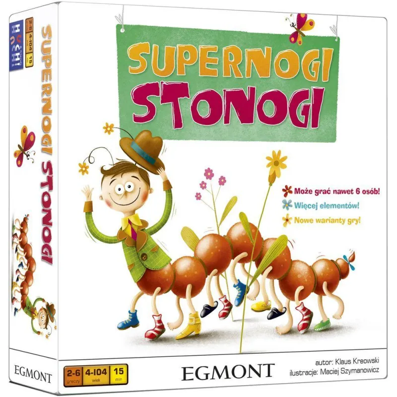 SUPERNOGI STONOGI RODZINNA GRA PLANSZOWA 4+