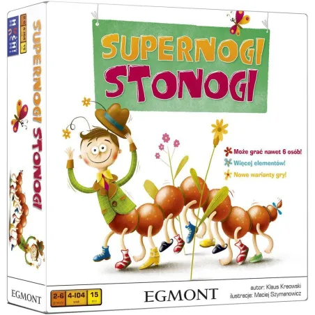 SUPERNOGI STONOGI RODZINNA GRA PLANSZOWA 4+