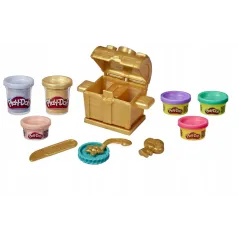 Play-Doh Skrzynia Skarbów – Masa Plastyczna Z Brokatem I Akcesoriami 3+