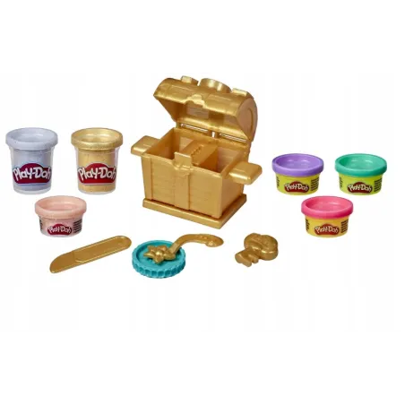 Play-Doh Skrzynia Skarbów – Masa Plastyczna Z Brokatem I Akcesoriami 3+