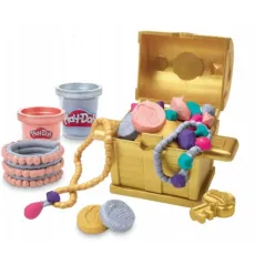 PLAY-DOH SKRZYNIA SKARBÓW – MASA PLASTYCZNA Z BROKATEM I AKCESORIAMI 3+