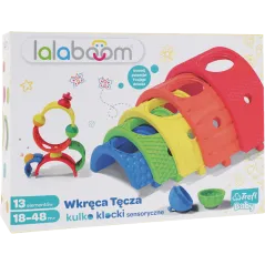LALABOOM KULKO-KLOCKI WKRĘCA TĘCZA KLOCKI SENSORYCZNE 18M+
