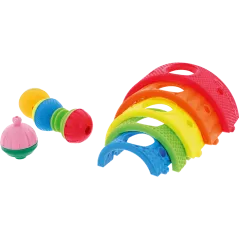 LALABOOM KULKO-KLOCKI WKRĘCA TĘCZA KLOCKI SENSORYCZNE 18M+