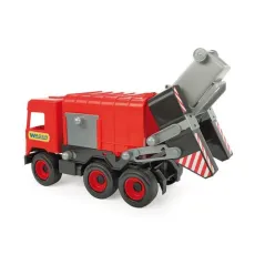 Duża Śmieciarka Z Podnośnikiem I Kontenerem 42 Cm Wader Middle Truck Dla Dzieci 12M+