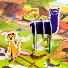 DZIEŃ NA WSI + FIGURKI EKO PUZZLE 16 ELEMENTÓW 2+