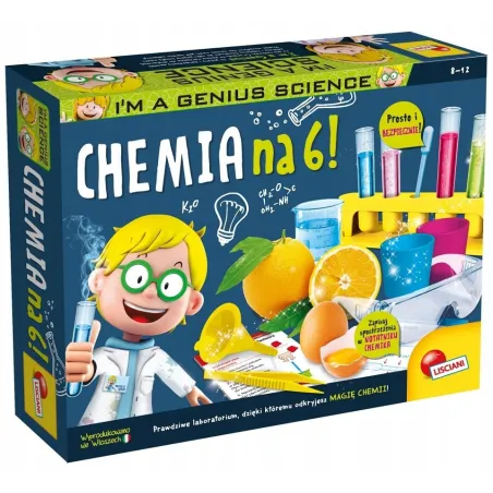 CHEMIA NA 6! MAŁY GENIUSZ ZESTAW NAUKOWY 8+ - Lisciani