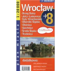 WROCŁAW +8 PLAN MIASTA 1 : 20 000 - Demart