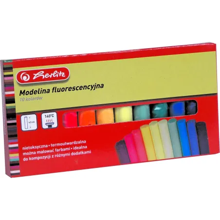 MODELINA FLUORESCENCYJNA 10 KOLORÓW - Herlitz