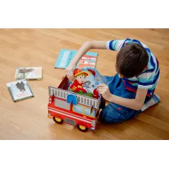 Wóz Strażacki Składaj I Baw Się Puzzle 3D + Książka 4+