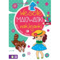 WESOŁE MALOWANKI NAKLEJANKI 4+ - Zielona Sowa