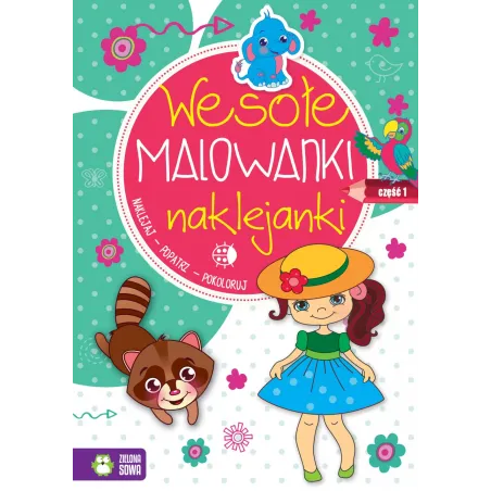 WESOŁE MALOWANKI NAKLEJANKI 4+ - Zielona Sowa