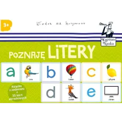 POZNAJĘ LITERY KSIĄŻKA Z ZADANIAMI + 35 KART OBRAZKOWYCH KAPITAN NAUKA 3+ - Edgard