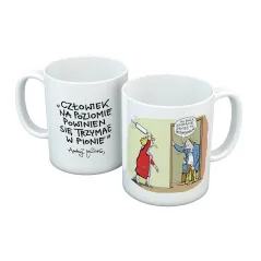 KUBEK CERAMICZNY Z RYSUNKAMI ANDRZEJA MLECZKI 400 ML