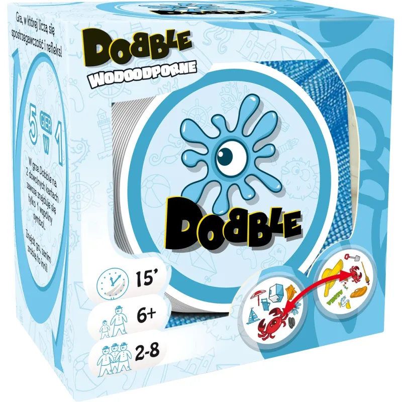 DOBBLE WODOODPORNE GRA KARCIANA 6+