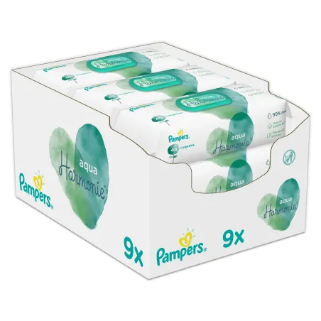 CHUSTECZKI NAWILŻANE PAMPERS AQUA PURE 9 X 48 SZT. - Procter & Gamble
