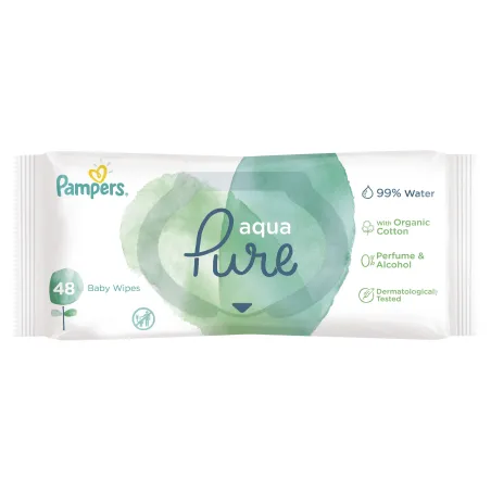Chusteczki Nawilżane Pampers Aqua Pure 9 X 48 Szt.