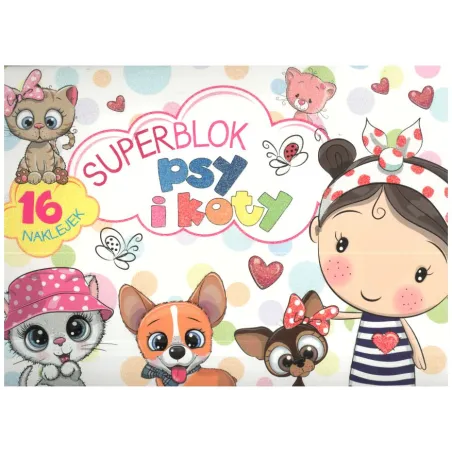 SUPERBLOK PSY I KOTY 16 NAKLEJEK 