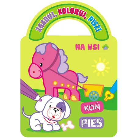 ZGADUJ KOLORUJ PISZ NA WSI KOŃ PIES Irma Rumianceviene