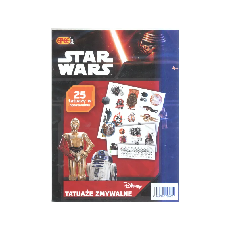 DISNEY STAR WARS TATUAŻE ZMYWALNE 4+ - Epee