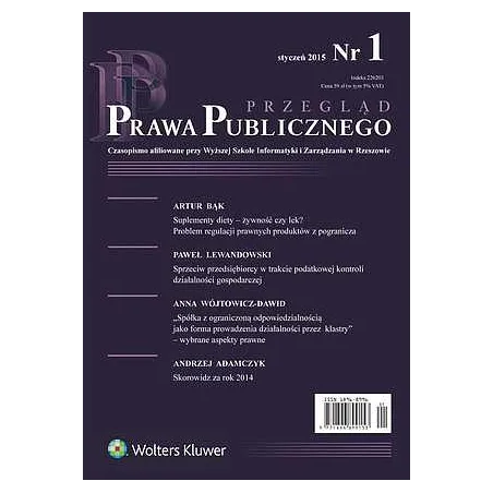 PRZEGLĄD PRAWA PUBICZNEGO 01/2008 - LexisNexis