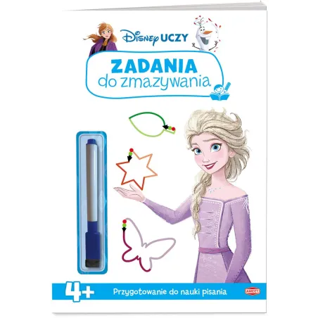 DISNEY UCZY. KRAINA LODU. ZADANIA DO ZMAZYWANIA + PISAK 4+ - Ameet